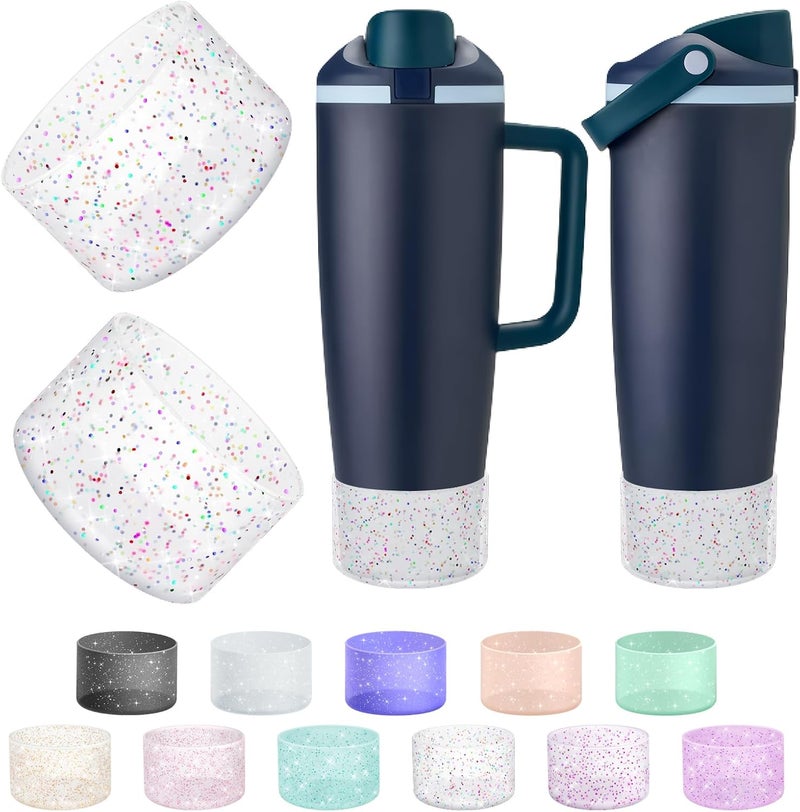 BKBY 2PCS Silicone Boot Compatible with Owala 30oz & 40oz FreeSip Sway Bottles & Tumblers, Protective Anti-Slip Bottom Cover Sleeve for Freesip Sway Tumbler - Image 1